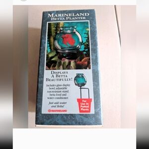 Vintage Retro Air Planter Fish Aquarium Display Bowl Stand Decor Gift Nature